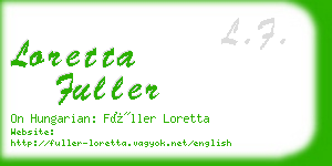 loretta fuller business card